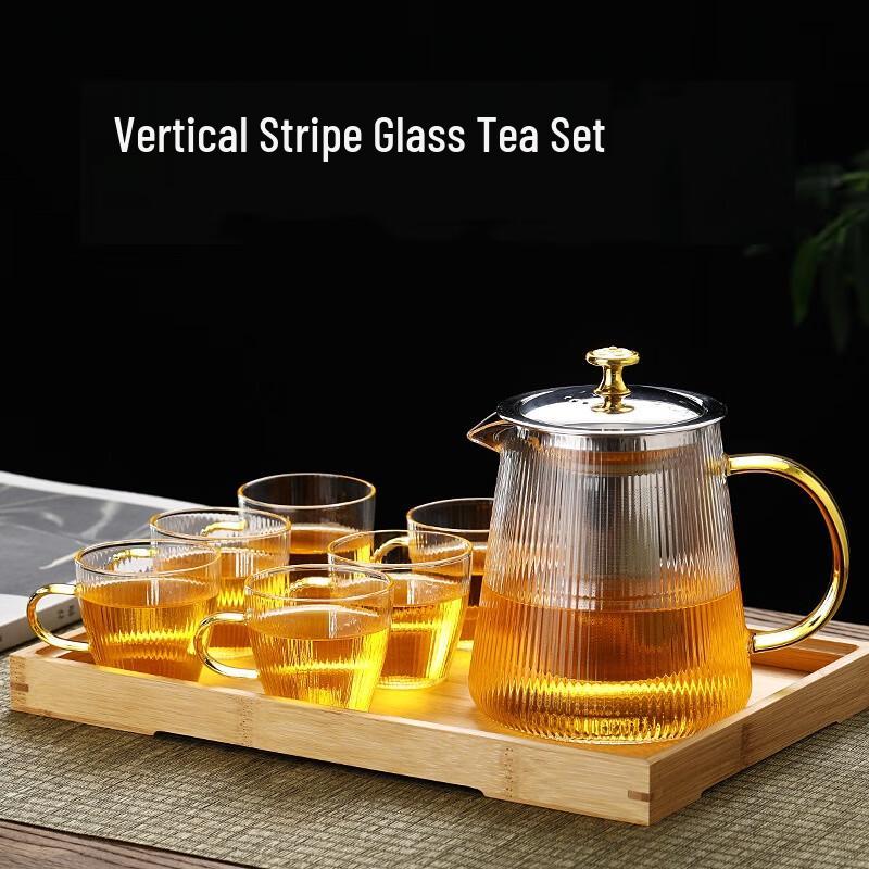 Heat-Resistant Glass Teapot with Stainless Steel Infuser