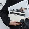 Women's Bag First Layer Cowhide With Canvas Minimalist Square Handbag Fashionable Contrasting Cross-body