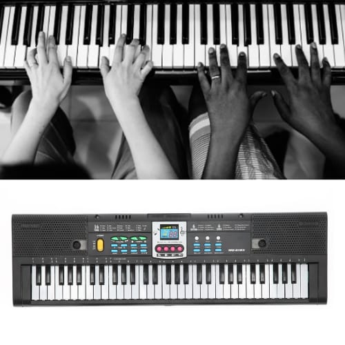 61klávesové elektronické piano, elektronická klávesnice, kytara, pohodlné, nastavitelné, ovládání zvukových efektů, funkce nahrávání, multifunkční