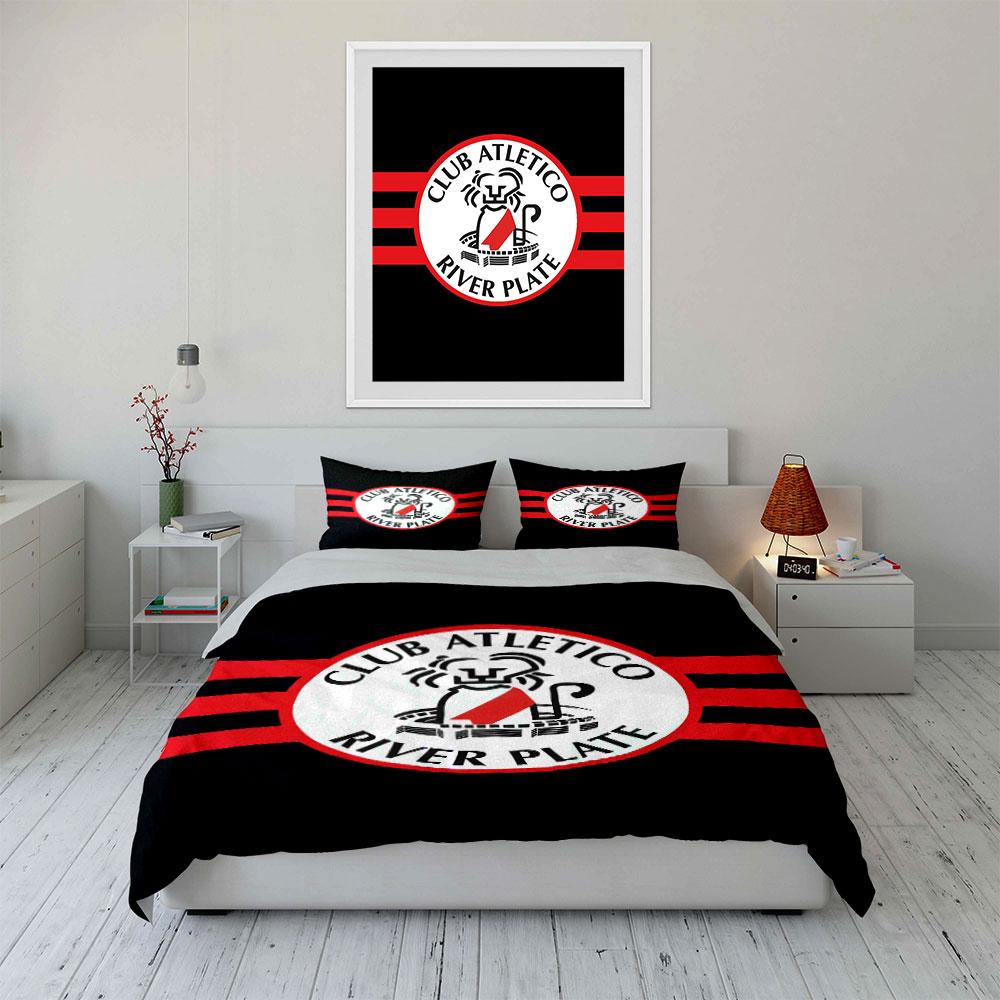 Club Atlético River Plate Bedding Bedding Duvet Cover Set Duvet Cover Pillowcases (1 * Duvet Cover 2 * Pillowcases, Without Duvet Insert)