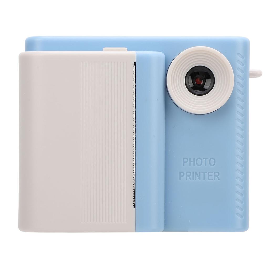 Kids Print Camera with 3 Rolls Printing Paper HD Dual Lens Photo Video Recorder for Outdoor Game