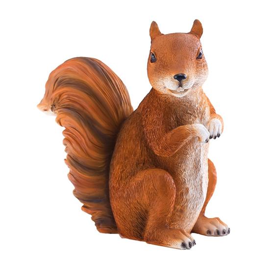 Реалистичная фигурка белки 8 дюймов, статуэтка лесного животного из смолы для декора дома, сада, двора, патио, стола