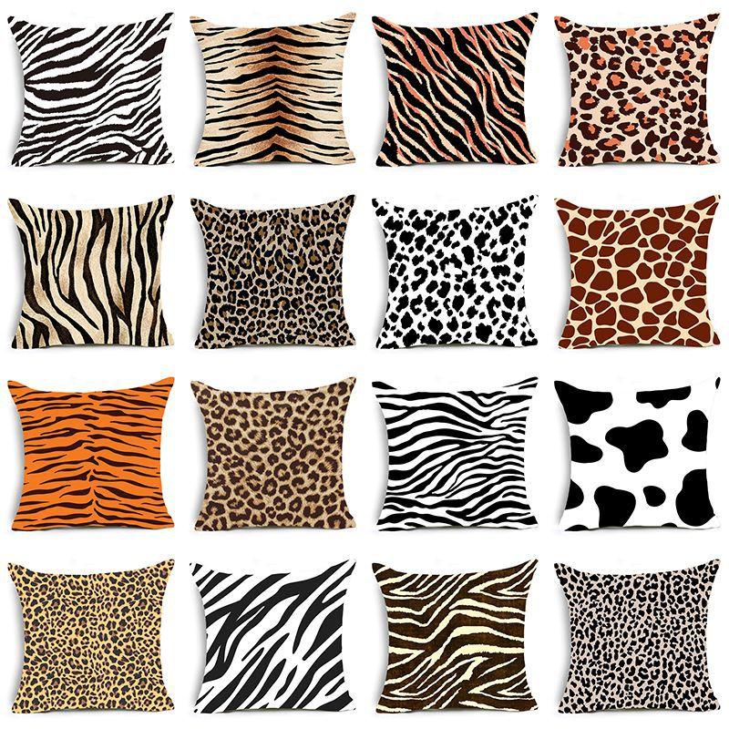 Animal Print Leopard Print Pillow Case Pillow Home Sofa Pillow Cushion Cover Hotel Seat Wall