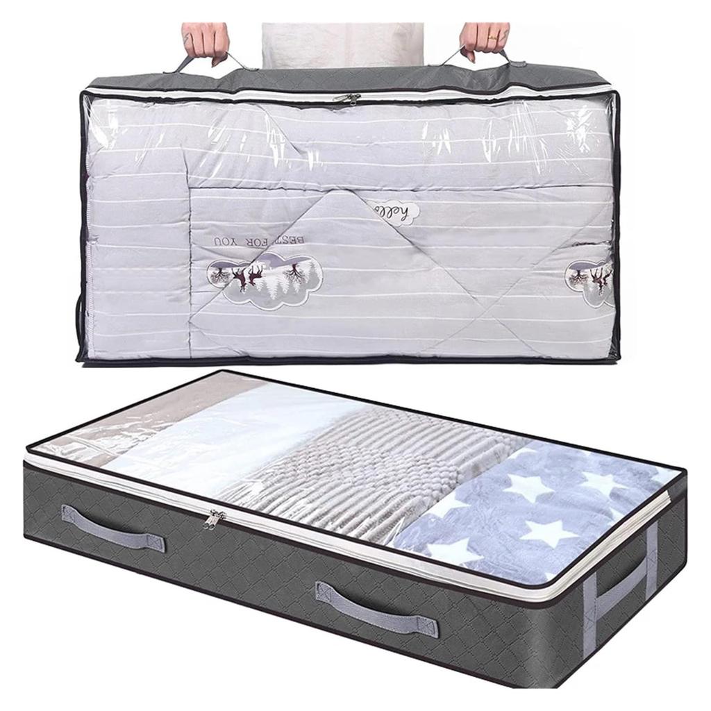Vliesstoff Unterbett Steppdecke Aufbewahrungstasche Organizer Kleiderschrank Kleidung Staubdicht Feuchtigkeitsabweisend Abschlusstasche Faltbare Aufbewahrungsbox