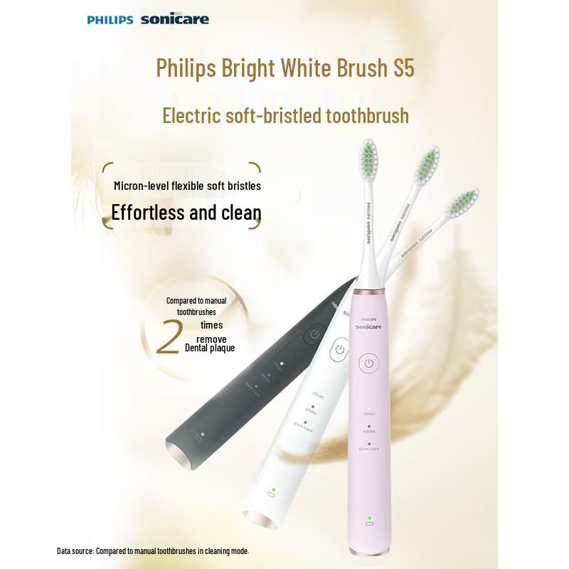 

Philips S5 Sonic Electric Toothbrush with UV Sanitizer CN plug (adapter included)