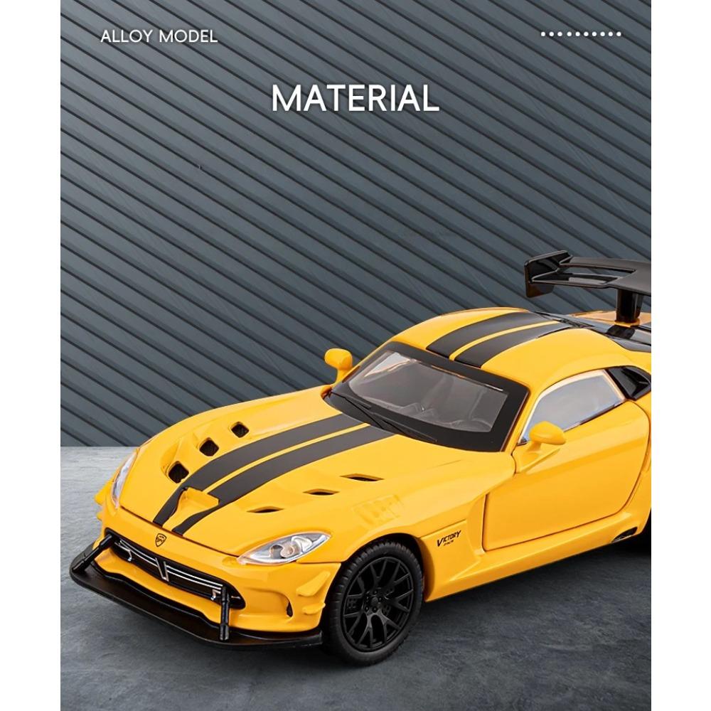 1/32 Scale Alloy Dodge Viper Sports Car Model American Muscle Car Simulation Toy Vehicle Boy's Toy Car Collection Miniature