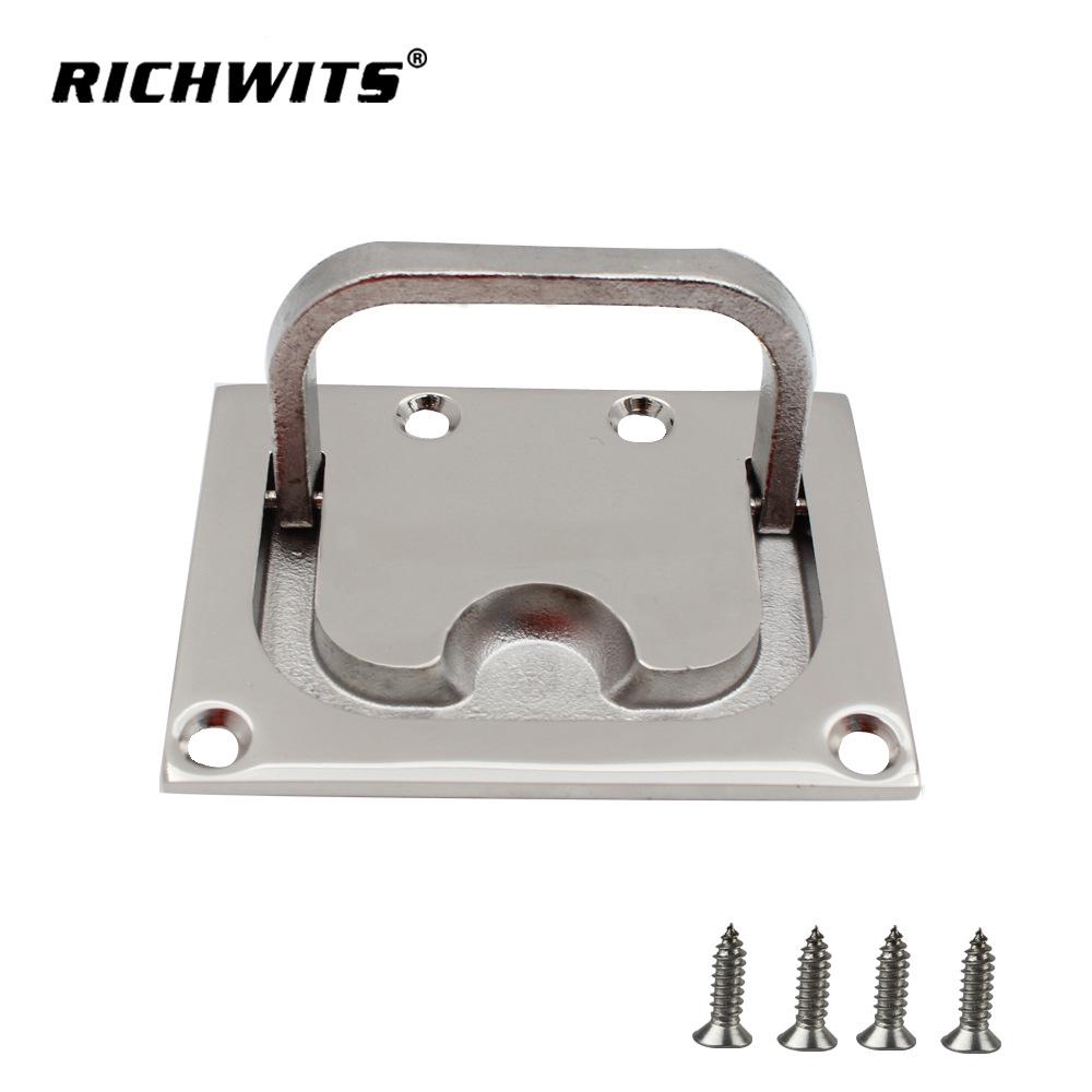 316 Stainless Steel Square Floor Latch Deck Cover Pull Handle