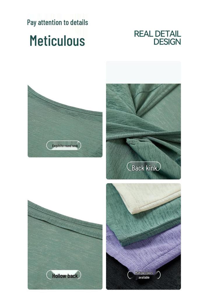 Summer Sport Cover-up: Women's Thin, Drapey, Sexy Back Yoga & Fitness Top