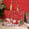 Christmas Gift Bag Non-woven Santa Snowman Xmas Tree Tote Bag Large Capacity Shopping Bag Xmas New Year Candy Gift Packaging Bag