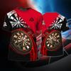 Divertente T-shirt Stampata 3D con Piatto Girevole per Freccette da Uomo Moda Sportiva Manica Corta Top Casual Girocollo T-shirt Oversize Abbigliamento Estivo