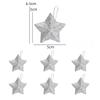 6/24pcs Christmas Glitter Star 5cm Pentagram Christmas Hanging Pendant For Birthday Wedding Festive Christmas Party Decoration