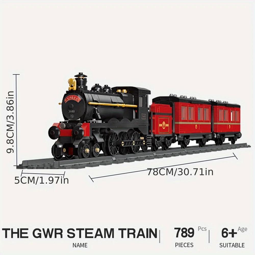 Creative Steam Train Railway Series Building Blocks Model Children's Diy City Building Block Toys For Perfect Christmas Gift