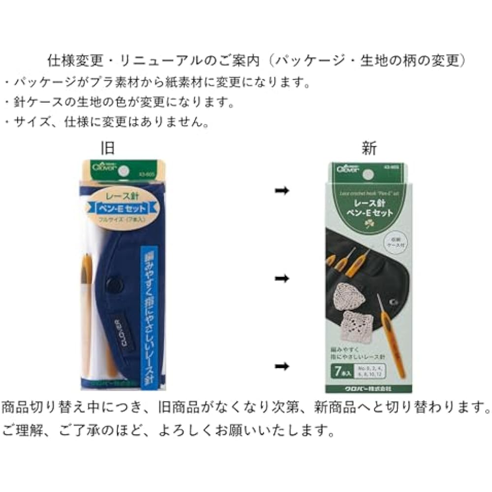 Clover Race Needle Pen-E Set of 7