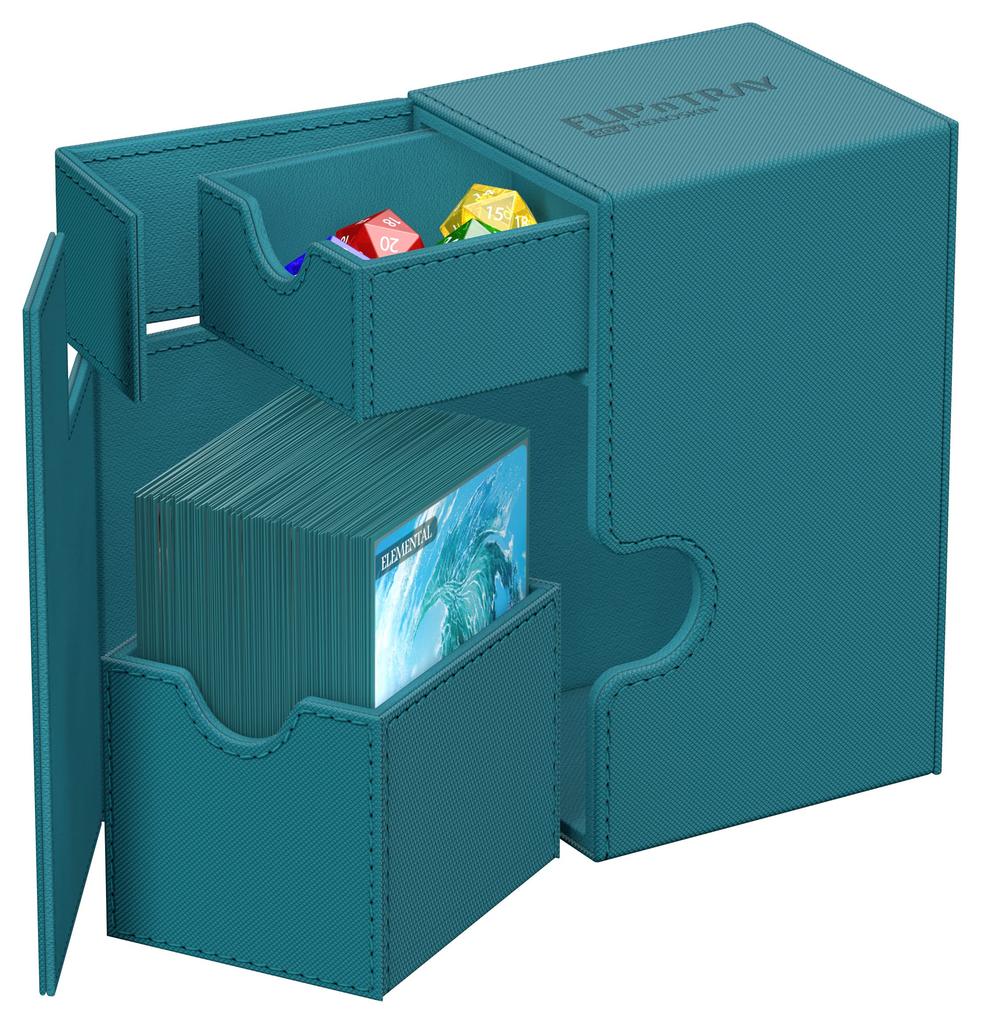 Ultimate Guard Deck Case Xeno Skin Mono Color Flip`n`Tray 80+ (Petrol)