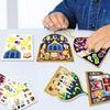36Pcs/Set Craft Paper Eid Mubarak Craft Kits DIY Craft Colorful Ramadan DIY Scene Sticker With Ribbon Hanging Ornament