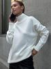 Women's Patchwork Turtleneck Sweater Autumn Winter New Casual Loose Lazy Thick Knit Pullover