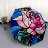 1pc Rose Window Automatic Open/Close Umbrella Compact Folding Umbrella, All-Season Portable Umbrella for Women/Men F1124171
