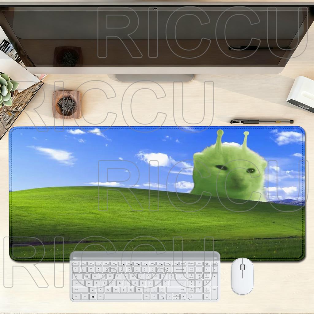 XXL Funny Silly Cat Meme Dog Mouse Pad Desk Mat Large Non-slip Anti-fray Keyboard Ergonomic Office Rubber PC Accessories