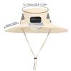 Wide Brim Sun Hat Lightweight Echargeable Sun Fan Hat Built-In Fan Cooling Sunhat Hats For Men Women Beach Hiking Camping