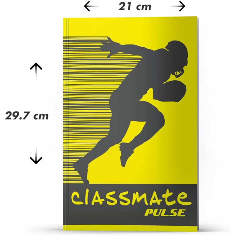 Classmate Pulse Pp Cover Longbooks, A4 Size, Single Line, 140 Pages (Pack Of 6)