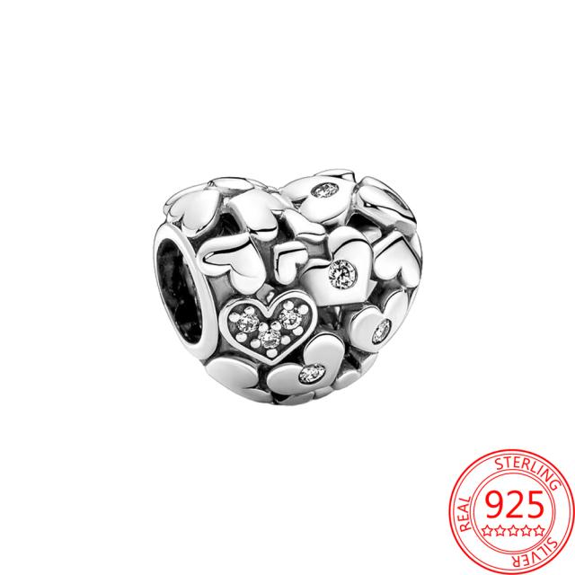 New 925 Sterling Silver Gold Padlock & Key Dangle Charm Fit  Original  Silver Bracelet Beads for Women Fine Jewelry Gift