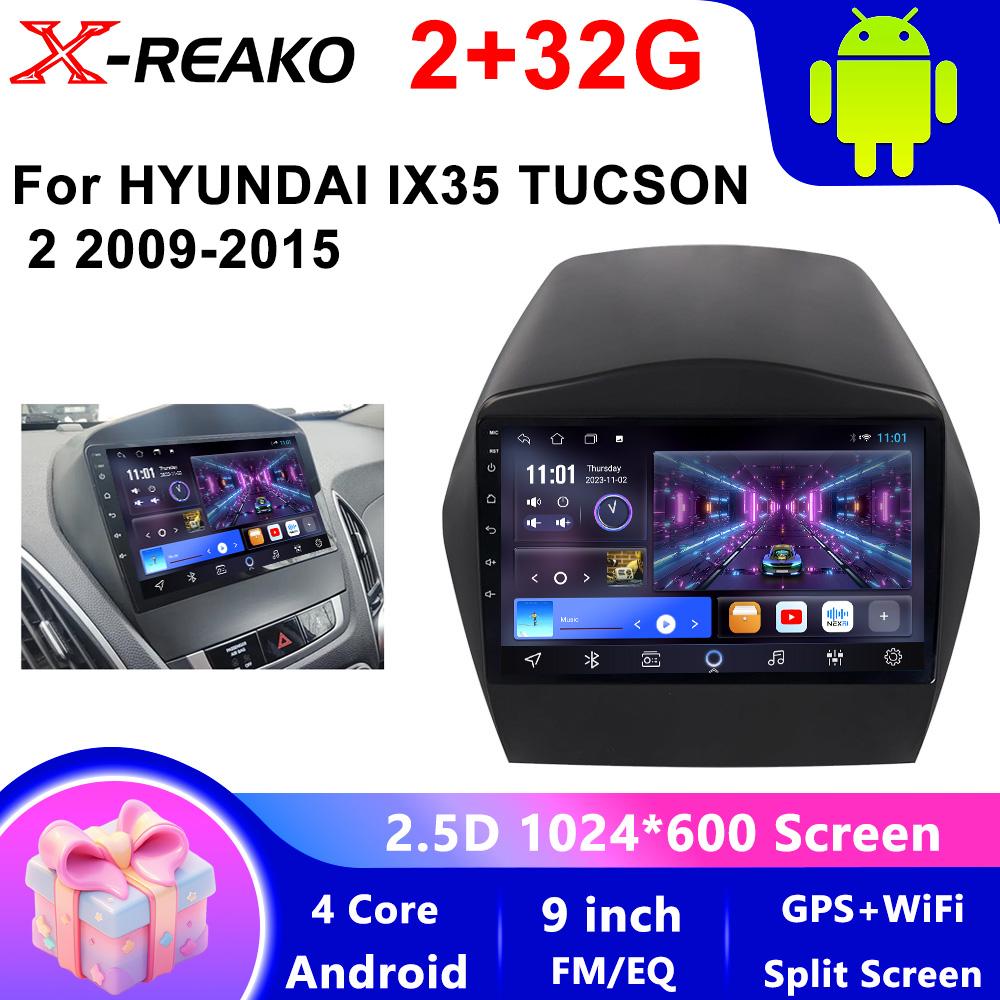 2Din Android Car Radio For Hyundai IX35 Tucson 2009-2015 Multimedia Video Player GPS Navigation Stereo Audio Head Unit Carplay