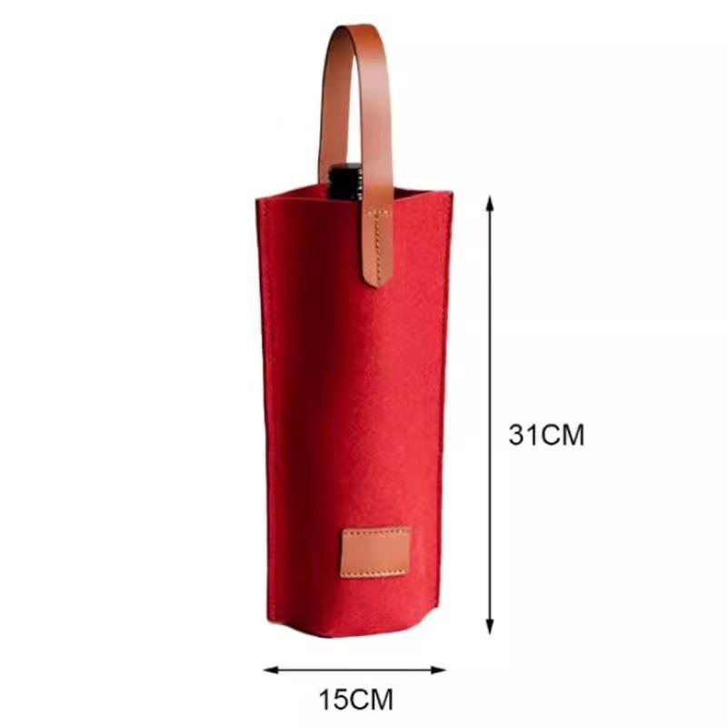 Wine Bag Felt Single Bottle Insulated Tote Bottle Wine Carrier Bag Padded Wine Cooler Gift For Wine Lovers Or Wedding