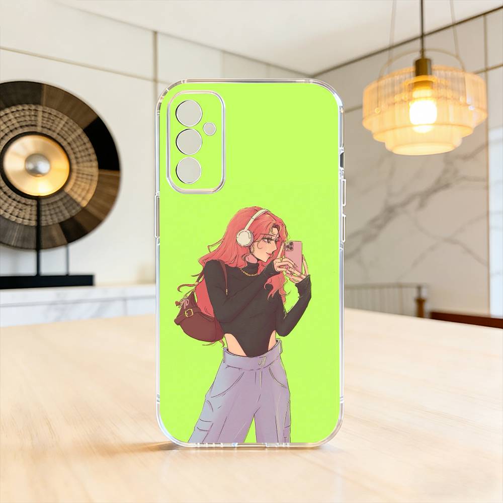 KiniOto Manga Der Grüne Yuri Typ Handyhülle Transparentes Silikon Weich Für SamsungA10,12,20,21S,30,31,40,50,51,52,70,71