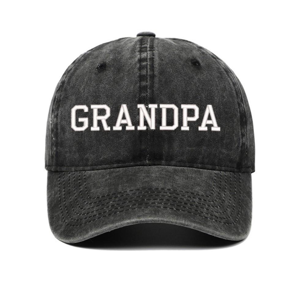 Fashion Washed Cotton GRANDPA GRANDMA Caps Vintage Breathable Grandparents Baseball Hats Adjustable Dad Hat Gifts