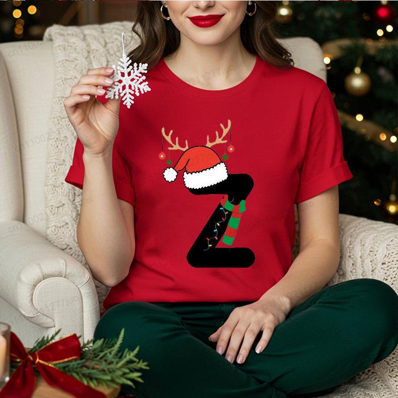 Family Matching Shirts Merry Christmas Outfits Party T-shirts Couple Outfits Children Clothing Matching Shirt Set Family Tee Top