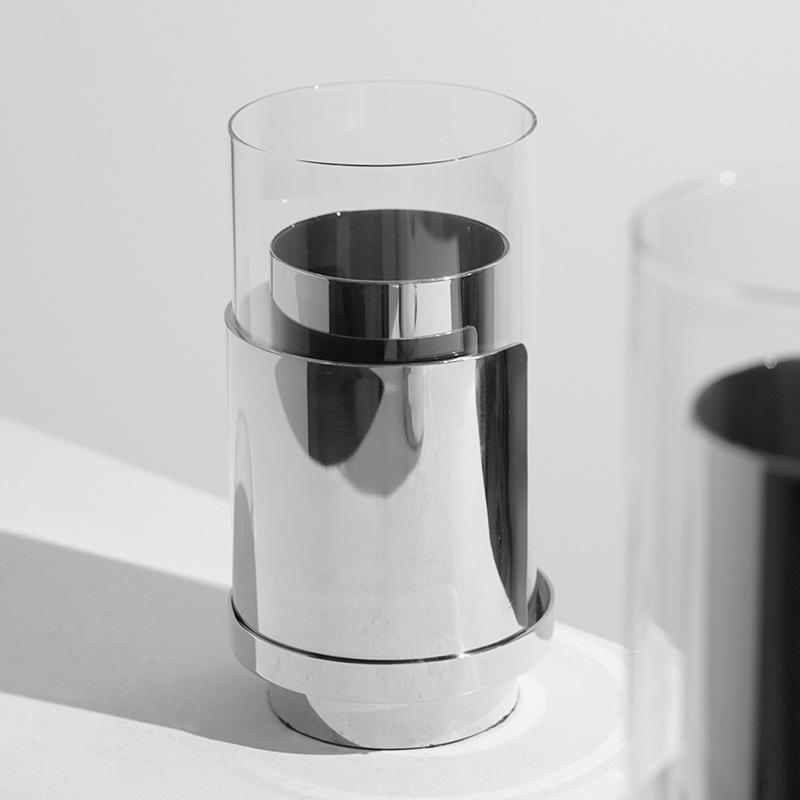 Simple Modern Glass Vase, Light Luxury Ornaments, Creative Home Bouquets, Flower Arrangements, Sample Room Metal Decorations