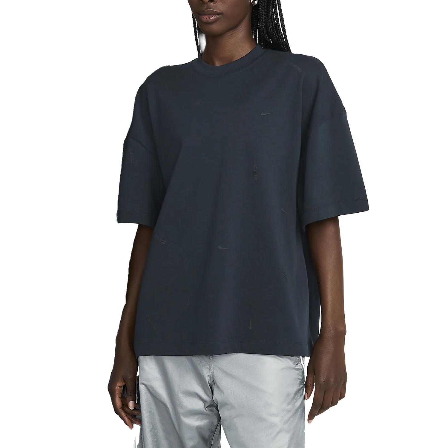 Nike x Jacquemus Short Sleeve T-Shirt Asia Sizing Dark Obsidian Men s HF7112-475 XXL