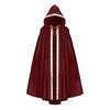 Mantello Medievale con Bordo a Nastro Pastorale Mantello con Cappuccio Fantasy Mantello da Guerriero Mantello di Halloween Adulto