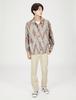 Improves Men's Long Sleeve Faux Suede All-Over Print Shirt, Size 50378, Size D/M