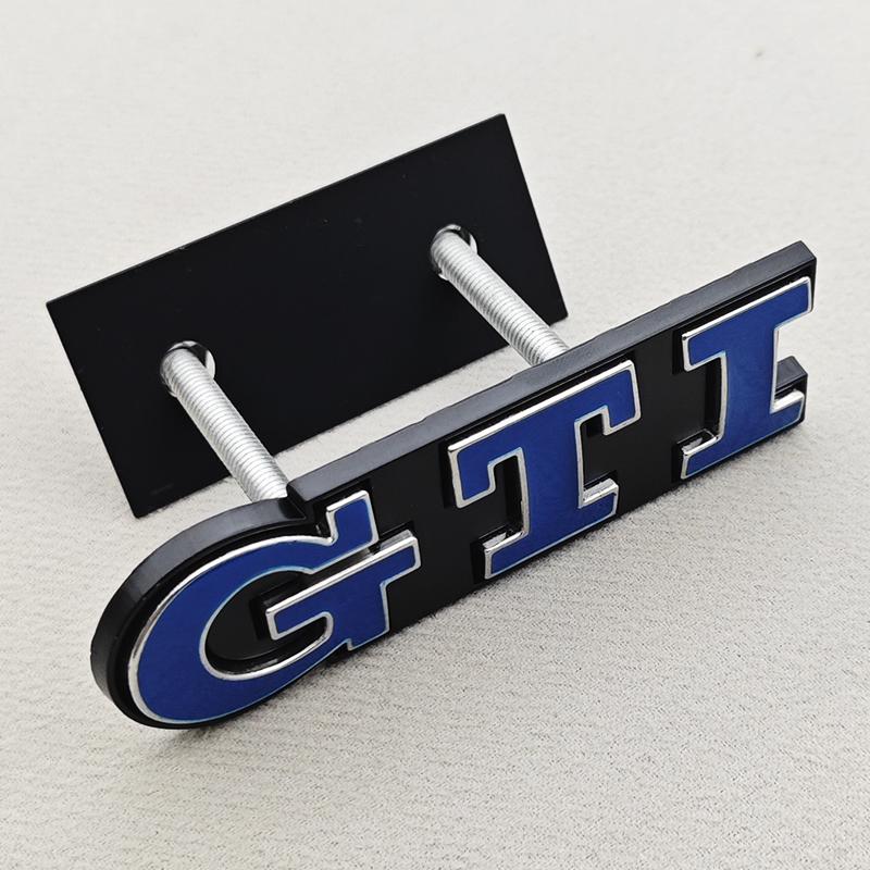 2026 New For VW VOLKSWAGEN 3D Metal Logo GTI Car Front Grille Badge Emblem For Volkswagen Polo Typ 9N3 6R AW Golf 4 5 6 8 MK3 MK
