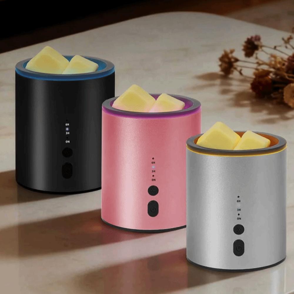 Multicolor Light Wax Warmer Aluminum Alloy Oil Burner Multi-functional Aroma Lamp  Bedroom Decor