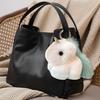 Keychain Pendant Imitation Mink Fur Horse Charm Soft Fabric Keyring Pendant Backpacks Handbags Accessories
