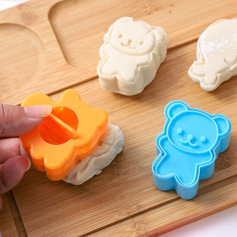 4 bucăți/set forme de bile de orez cu animale din desene animate, forme creative pentru biscuiți de uz casnic pentru bucătărie, forme drăguțe pentru biscuiți de vânt