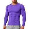 Men's Compression Long Sleeve Shirt Athletic Training Top Quick Dry Breathable High Stretch Base Layer for Running Basketball