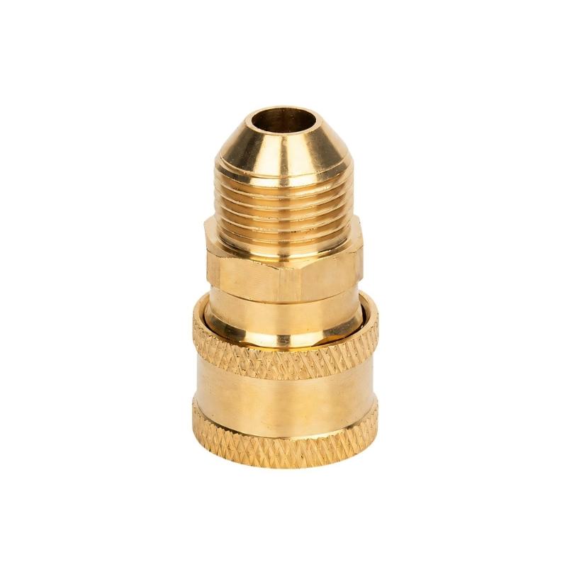 Copper Pressure Washer Adapter with Threaded Coupler Design for Hoses and Matching Cleaning Equipment Fittings