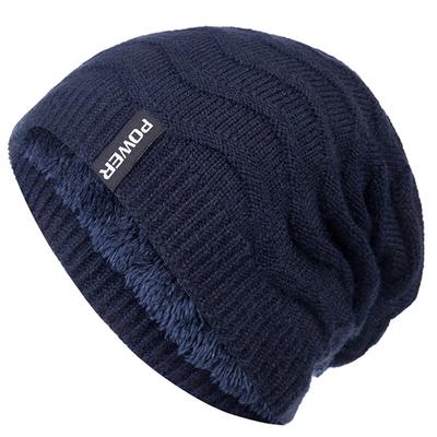Autumn And Winter Casual Style Bonnet Hat For Men Knitted Plaid Beanies Skullies