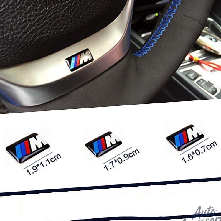 4pcs Car Steering Wheel Hub Caps Center M Emblem Badge Sticker DIY Sticker For BMW M Performance E84 E87 F15 E70 F25 E90 E91 M3 YY8