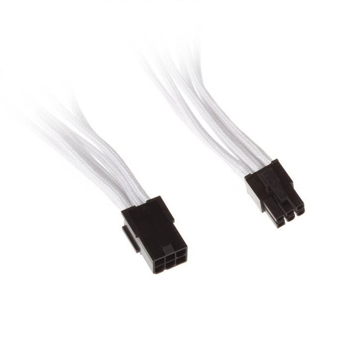 Silverstone sst-pp07-ide6w - 25cm 6pin vers pci-e 6pin cable d'extension manchonné, blanc