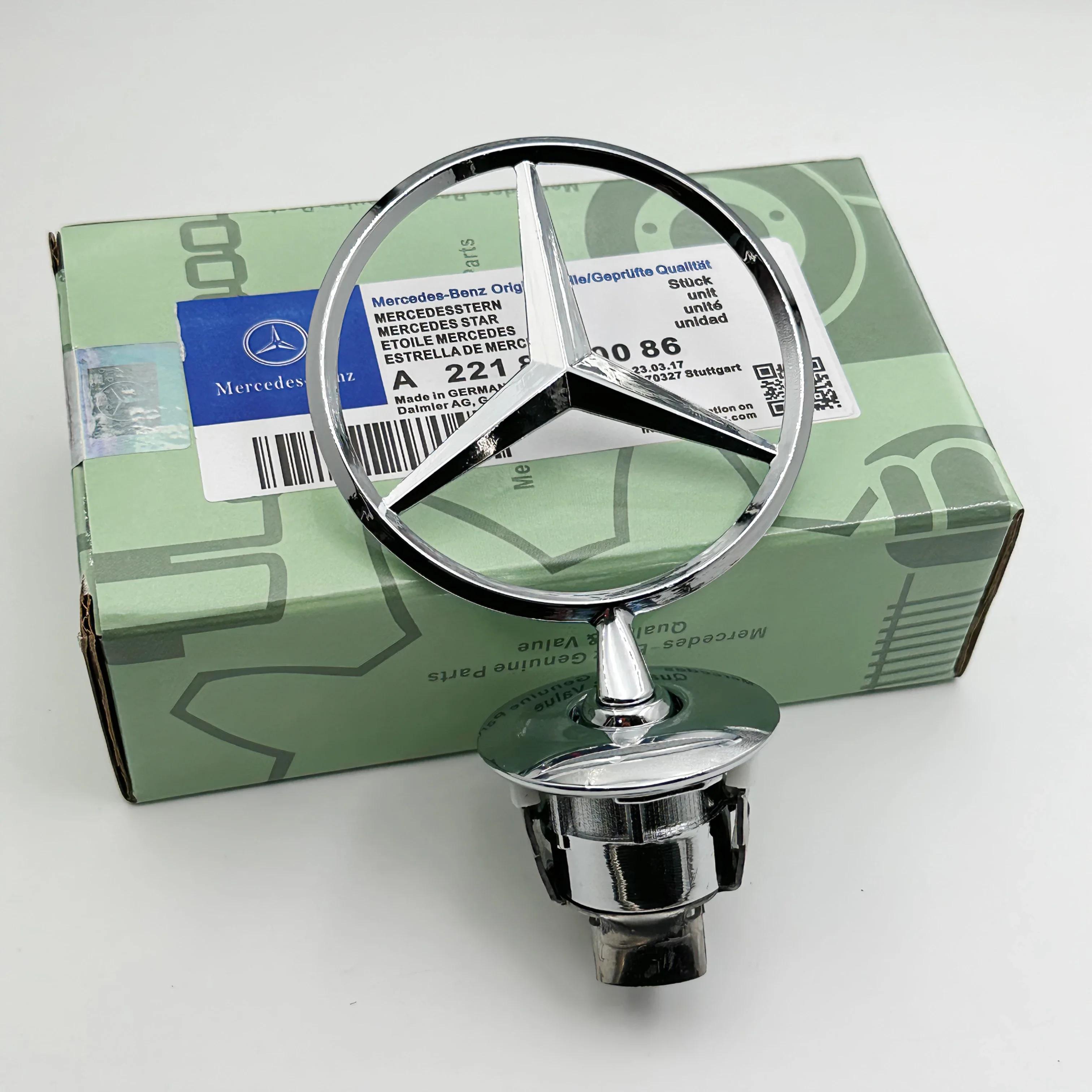 

Автомобильная наклейка 1 шт. 44 мм 3D Металлическая Сине-Хромированная Звезда Логотип-Эмблема на Капот для Mercedes Benz W202 W203 W204 W208 W210 W220 W2