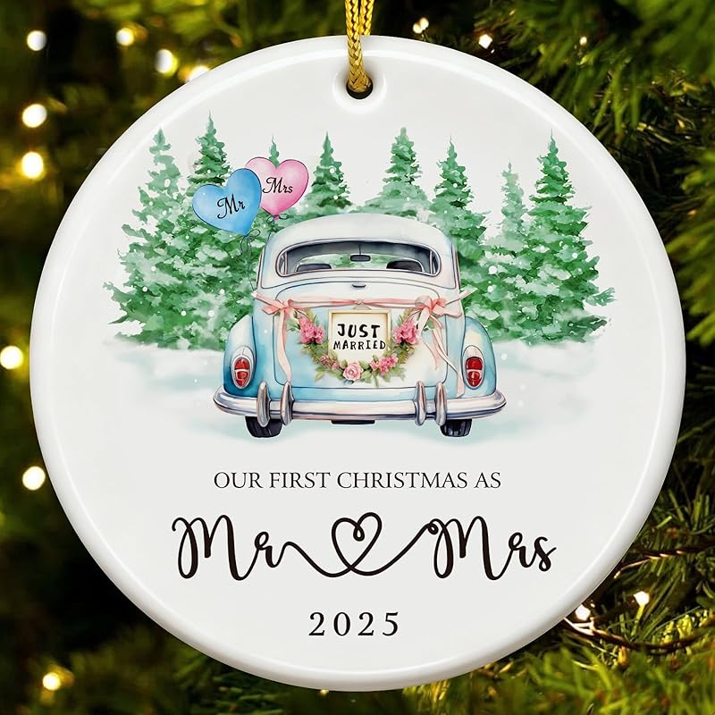 FLYAB Friends Christmas Ornaments Friend Gifts for Women - Heart Glass Friendship Ornament with Ready Gift-Box for Christmas Tree Decorations H01