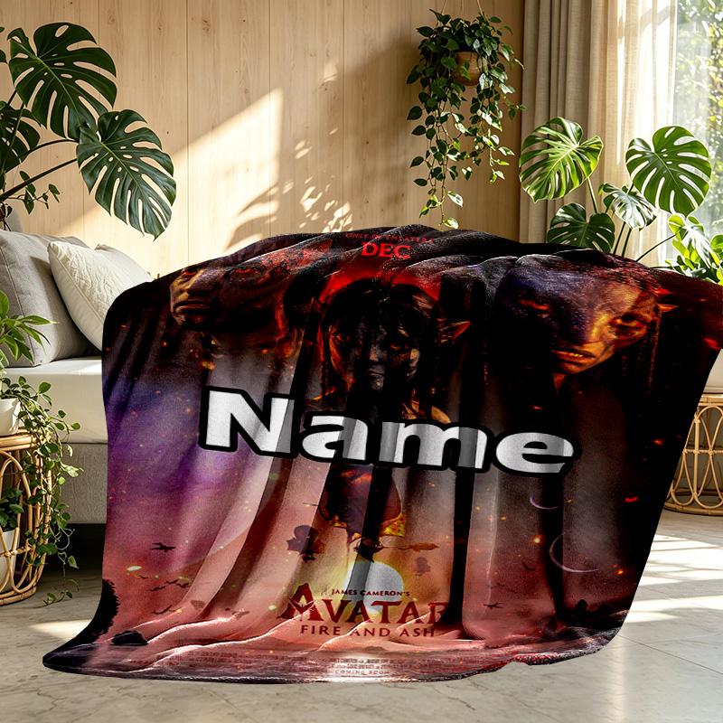 Coperta Stampata con Avatar Personalizzato e Nome Personalizzato, Decorazione per la Casa, Camera da Letto, Divano, Campeggio, Divanetto, Regali per Compleanno Natale