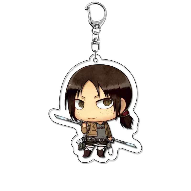Attack On Titan Wings Of Liberty Keychain Featuring Eren Levi Hange Mikasa And Armin.