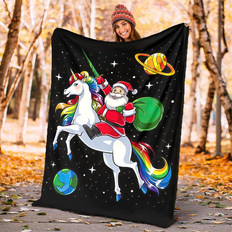 1PC Unicorn Blanket, Al Season Lightweigh Poster Blanket Home Office Outdoor Nap Multifunc Poster Blanketional Blanket