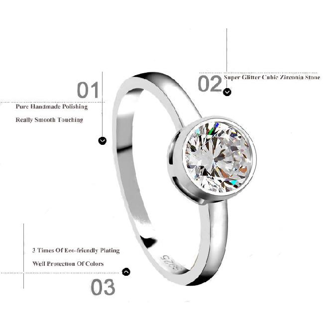 New 925 Sterling Silver Jewelry Charm Woman Wedding Stone High Quality Crystal CZ Classic Ring Fast Shipping