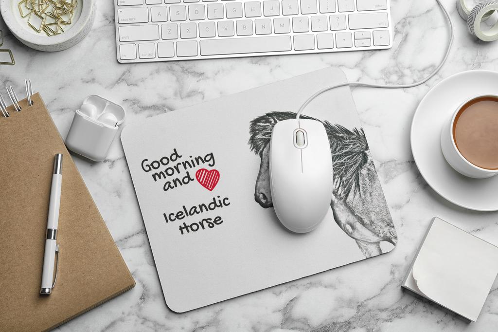 Islandpferd - Mauspad mit Aufdruck, personalisiertes Pad mit Pferd, einzigartiges Gadget für Büroangestellte der Marke Art-Dog